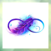 Infinity with Purple Feather Fensteraufkleber (Blatt 3)