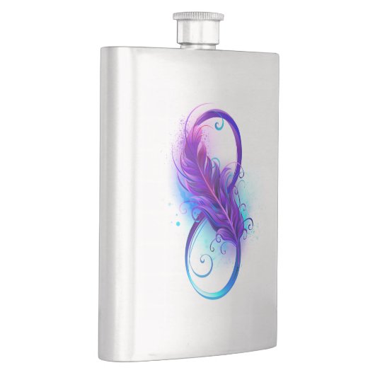 Infinity with Purple Feather Flachmann (Rechts)