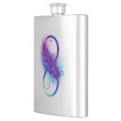 Infinity with Purple Feather Flachmann (Links)