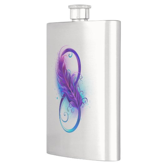 Infinity with Purple Feather Flachmann (Links)