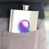 Infinity with Purple Feather Flachmann (Beispiel)