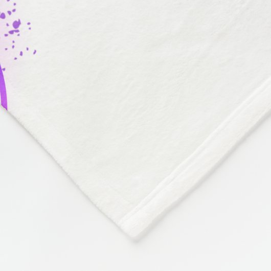Infinity with Purple Feather Fleecedecke (Ecke)