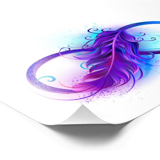 Infinity with Purple Feather Fotodruck (Ecke)