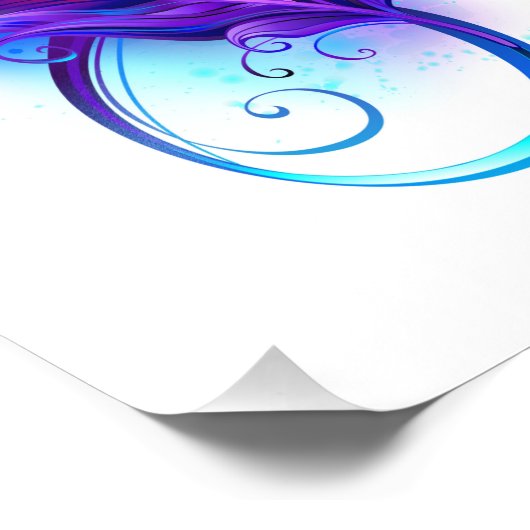 Infinity with Purple Feather Fotodruck (Ecke)