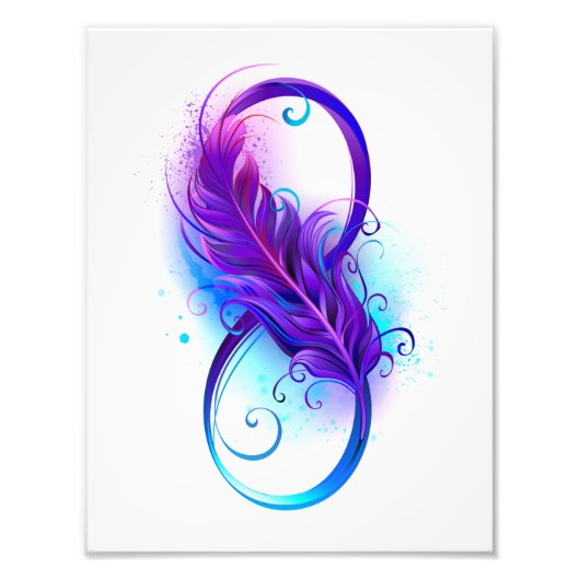 Infinity with Purple Feather Fotodruck (Vorne)