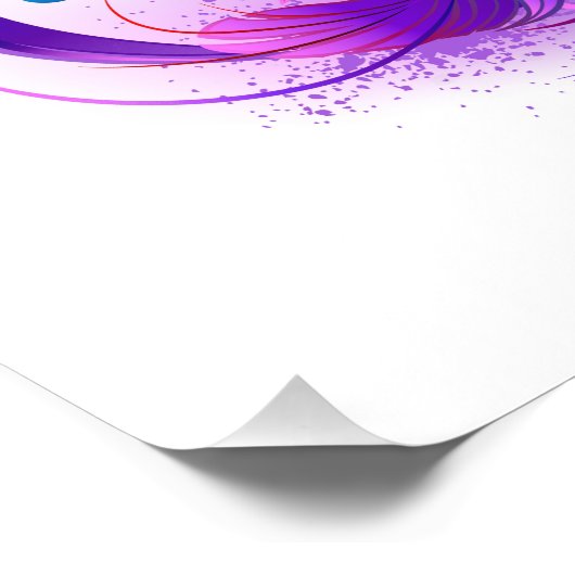 Infinity with Purple Feather Fotodruck (Ecke)