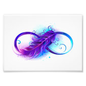 Infinity with Purple Feather Fotodruck (Vorne)