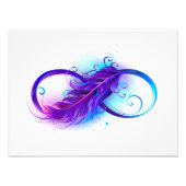 Infinity with Purple Feather Fotodruck (Vorne)
