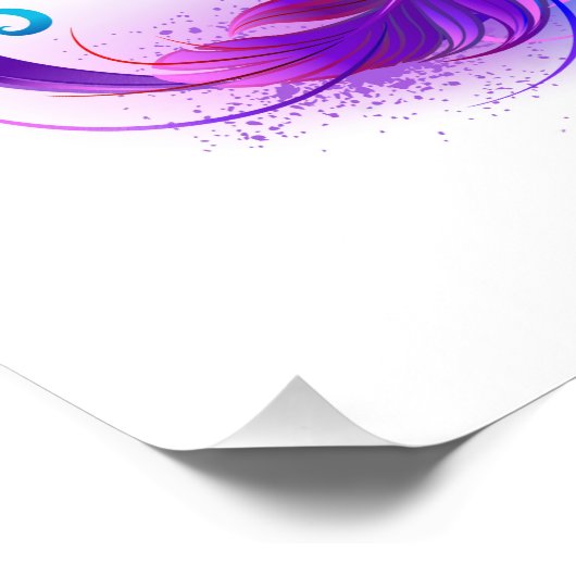 Infinity with Purple Feather Fotodruck (Ecke)