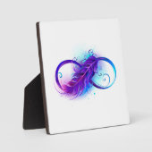 Infinity with Purple Feather Fotoplatte (Vorderseite)