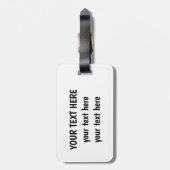 Infinity with Purple Feather Gepäckanhänger (Rückseite vertikal)