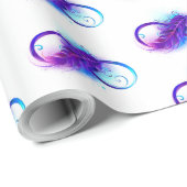 Infinity with Purple Feather Geschenkpapier (Rolleneckpunkt)