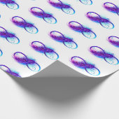 Infinity with Purple Feather Geschenkpapier (Ecke)