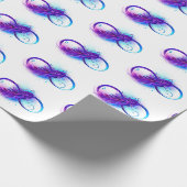 Infinity with Purple Feather Geschenkpapier (Ecke)