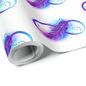 Infinity with Purple Feather Geschenkpapier (Rolleneckpunkt)