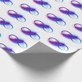 Infinity with Purple Feather Geschenkpapier (Ecke)