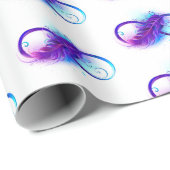 Infinity with Purple Feather Geschenkpapier (Rolleneckpunkt)