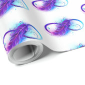 Infinity with Purple Feather Geschenkpapier (Rolleneckpunkt)