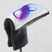 Infinity with Purple Feather Golf Headcover (3/4 Vorderseite)