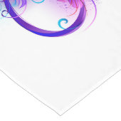 Infinity with Purple Feather Großer Tischläufer (Ecke)