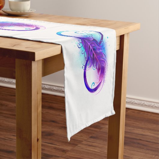 Infinity with Purple Feather Großer Tischläufer (Beispiel)