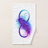 Infinity with Purple Feather Handtuch (Handtuch)
