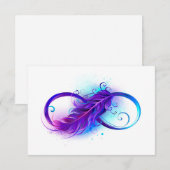 Infinity with Purple Feather Hinweiskarte (Vorne/Hinten)