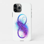 Infinity with Purple Feather iPhone Hülle (Rückseite)