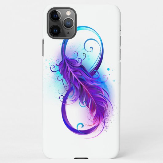 Infinity with Purple Feather iPhone Hülle (Rückseite)
