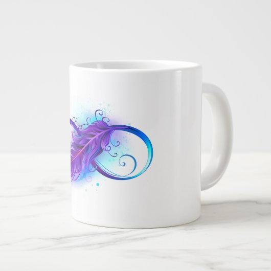 Infinity with Purple Feather Jumbo-Tasse (Vorderseite Rechts)