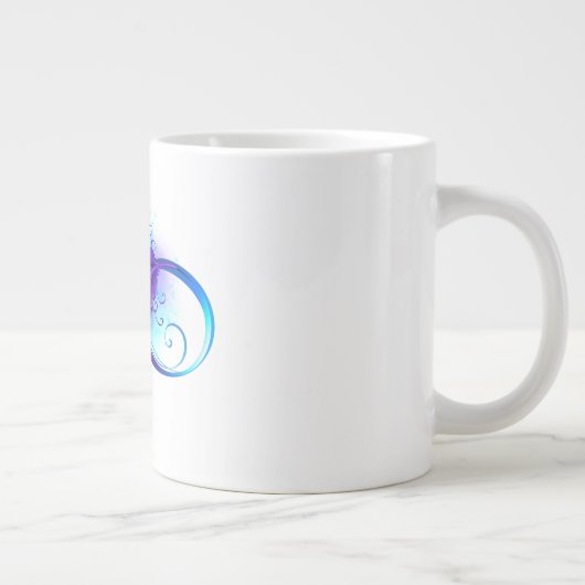 Infinity with Purple Feather Jumbo-Tasse (Rechts)