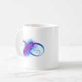Infinity with Purple Feather Kaffeetasse (Vorderseite Links)