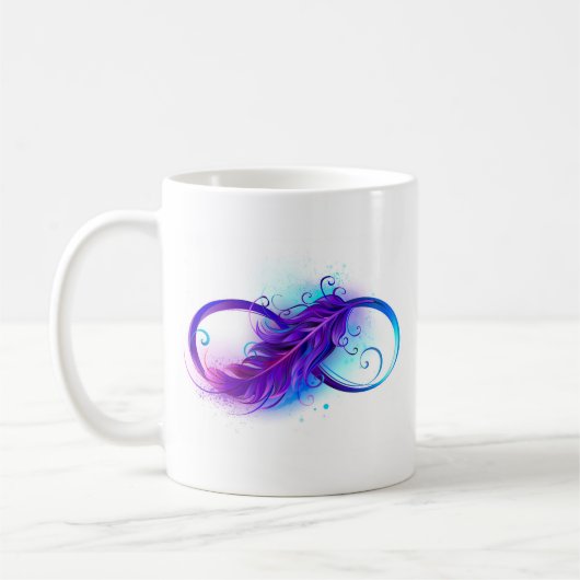 Infinity with Purple Feather Kaffeetasse (Links)