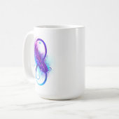 Infinity with Purple Feather Kaffeetasse (Vorderseite Links)