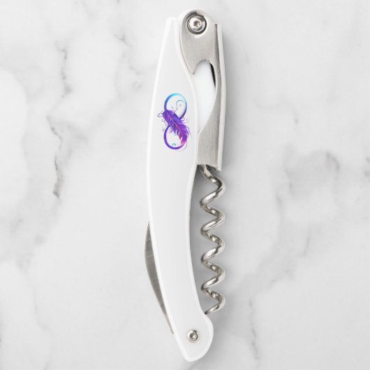 Infinity with Purple Feather Kellnermesser (Rückseite)