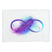 Infinity with Purple Feather Kissenbezug (Vorderseite-Rechts)