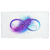Infinity with Purple Feather Kissenbezug (Vorderseite-Links)