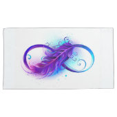 Infinity with Purple Feather Kissenbezug (Vorderseite-Rechts)