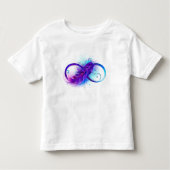 Infinity with Purple Feather Kleinkind T-shirt (Vorderseite)