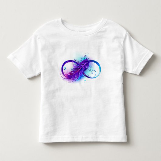 Infinity with Purple Feather Kleinkind T-shirt (Vorderseite)