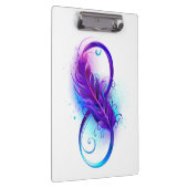 Infinity with Purple Feather Klemmbrett (Rechts)