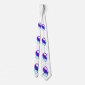 Infinity with Purple Feather Krawatte (Rückseite)