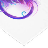 Infinity with Purple Feather Kurzer Tischläufer (Ecke)