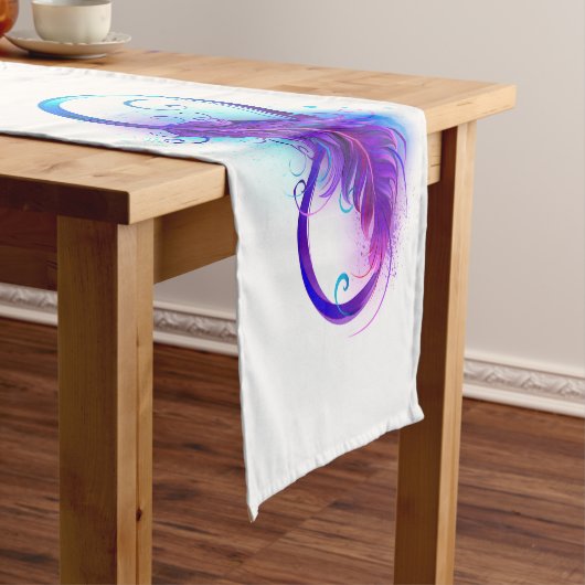 Infinity with Purple Feather Kurzer Tischläufer (Beispiel)