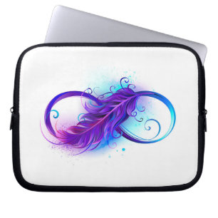 Infinity with Purple Feather Laptopschutzhülle