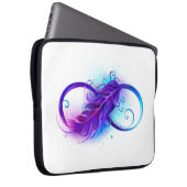 Infinity with Purple Feather Laptopschutzhülle (Vorne Rechts)