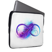 Infinity with Purple Feather Laptopschutzhülle (Vorne Rechts)