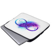 Infinity with Purple Feather Laptopschutzhülle (Vorne Knopf)