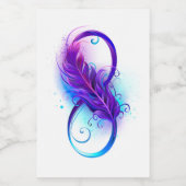 Infinity with Purple Feather Lebensmitteletikett (Einzelnes Label)