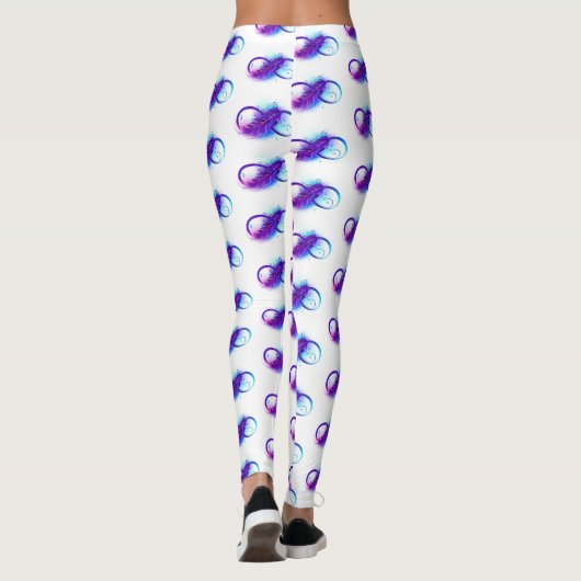 Infinity with Purple Feather Leggings (Rückseite)